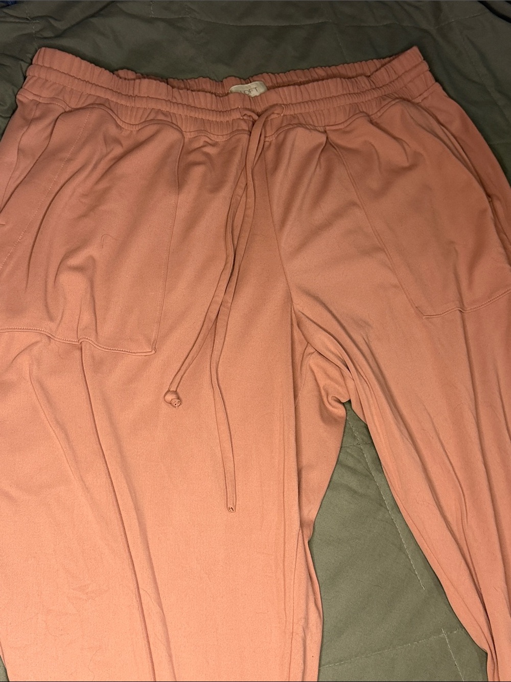 LOFT Dusty Rose Pull-On Jogger Pants